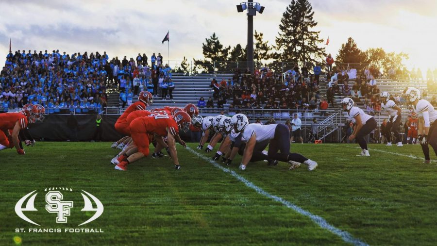 The St. Francis defense verses the Elk River offense
Photo by Tony Hoglund