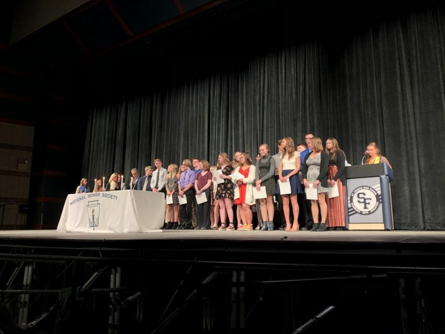 NHS+inducted+new+students+on+Wednesday%2C+October+30+in+the+Performing+Arts+Center.