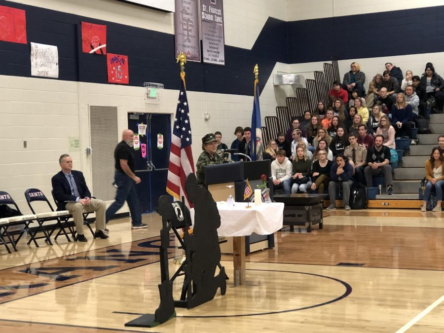 Captain Kay Bauer sharing her life experiences as a US Navy Nurse.