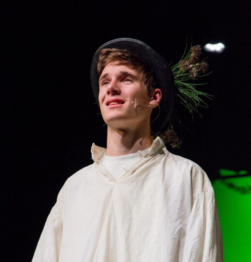 Simon Luckow performs as Peter in the fall production of Peter and the Starcatcher at SFHS Theatre.