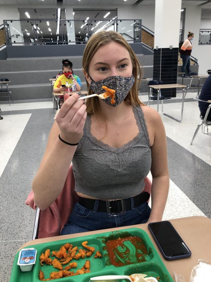 Lunch through a mask