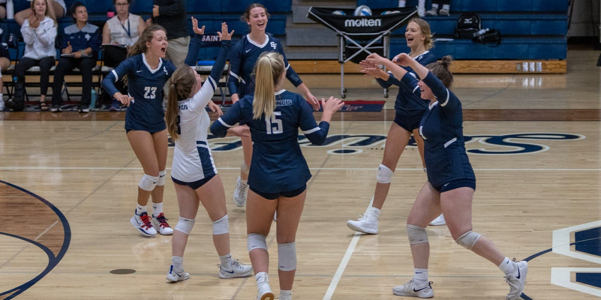 Recent SFHS Volleyball Team cinematic photo.