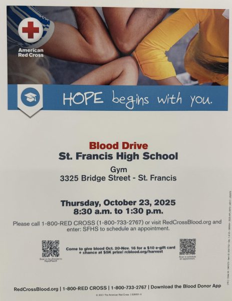 These posters are posted all over St. Francis High School 